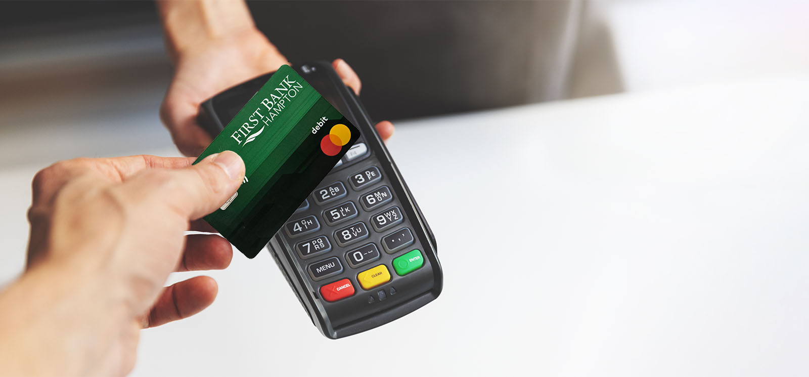 Terminal with FBH contactless card